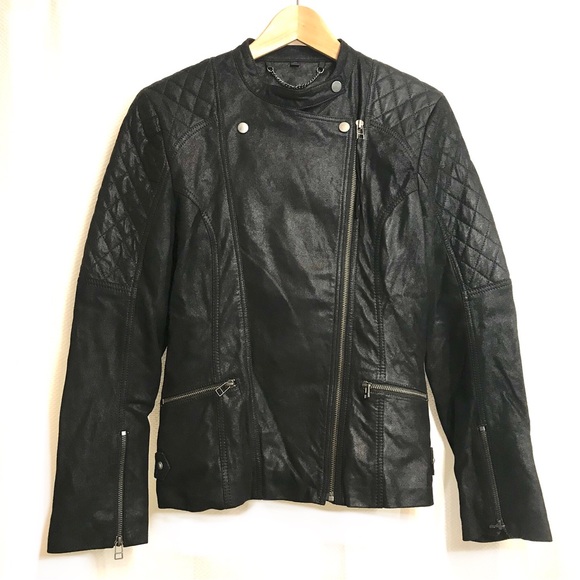 Italian leather biker jacket - Picture 1 of 6